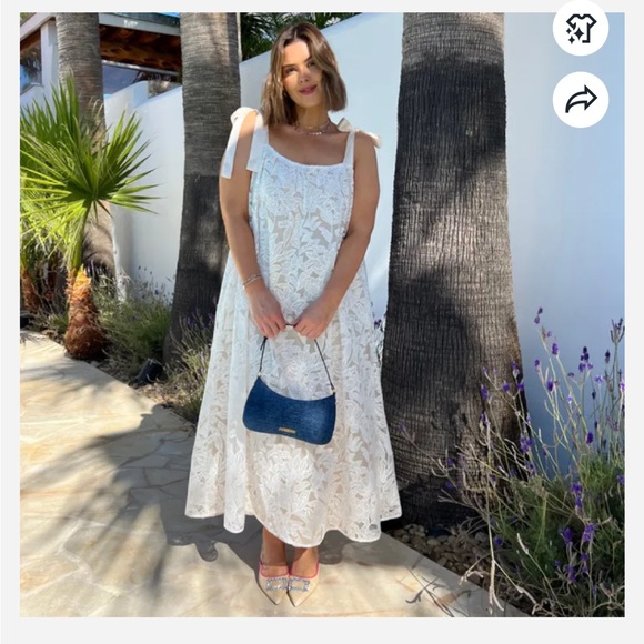 Never Fully Dressed White Floral Dress - Picture 1 of 4